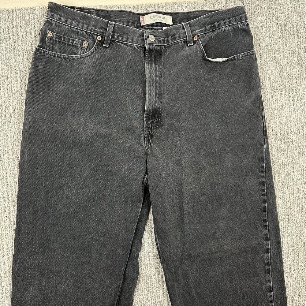 Vintage Levis 560 Jeans Mens 40x38 Fits 39x37 Black Relaxed Tapered Made USA 90s